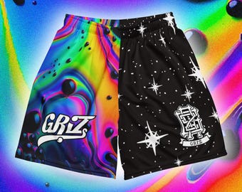 GRIZ rainbow brain mesh shorts | edm music festical merch