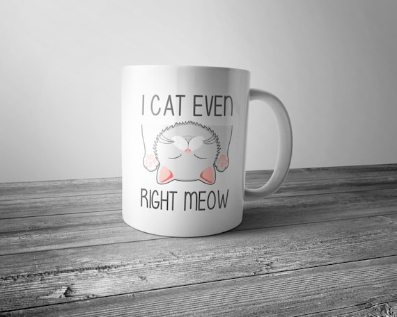 I Cat Even Right Meow Coffee Mug from Rocky Beach Tees on Etsy