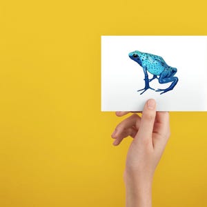Rana blu, cartolina o cartoncino pieghevole, DinA5