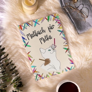 Cat coloring book, 15 personalized designs