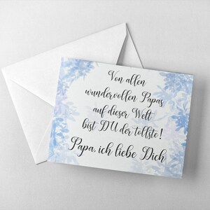 Dad postcard or folding card, greeting card for birthday or Father's Day