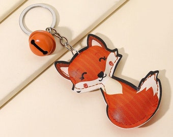 Keychain with fox and bells