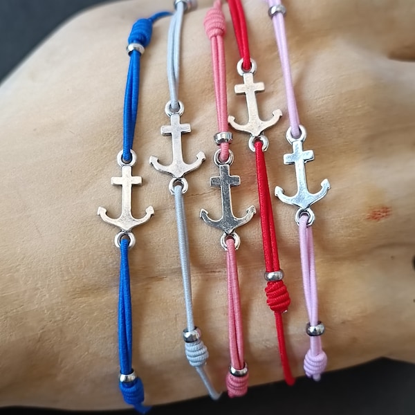 Anchor bracelet, different colors