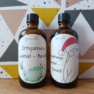 Personalized Organic Lavender-Almond Relaxation Oil, 100ml