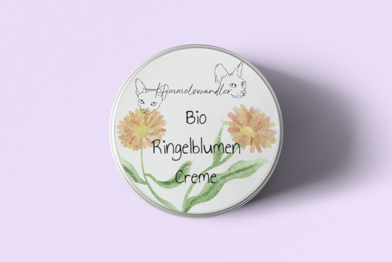 Organic marigold cream, handmade care image 1