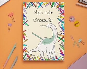 Dinosaurier Malbuch mit 30 verschiedene Bilder zum ausmalen, gezeichnete Kinder Beschäftigung ohne KI, tolles Geschenk für Kinder