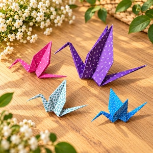 Origami Kranich, Glücksbringer Japan, Japanische Deko, Japan Deko, Kranich Origami, Japan Glücksbringer, Japanische Kunst Papierfalten