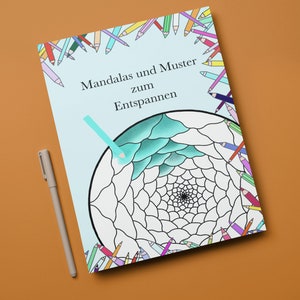 Mandala målarbok med 26 olika bilder att färglägga, illustrerad barnaktivitet utan AI, perfekt present till barn och vuxna bild 11