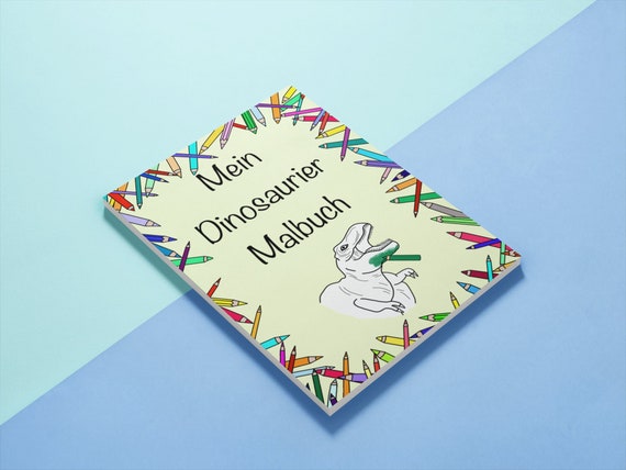 Dinosaurier Malbuch mit 15 verschiedene Bilder zum ausmalen, gezeichnete Kinder Beschäftigung ohne KI, tolles Geschenk für Kinder