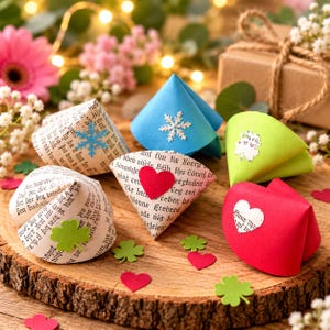 Glückskekse aus Papier, Geschenke aus Papier, Sprüche Glückskekse, Glückskekse Gastgeschenk, Glückskekse Papier, Glückskeks Personalisiert