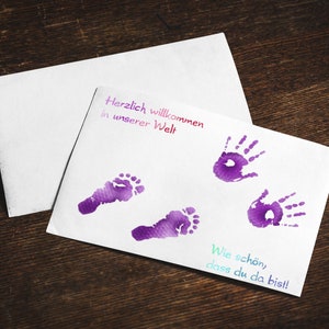 Carte postale bébé ou carte pliante, carte de félicitations