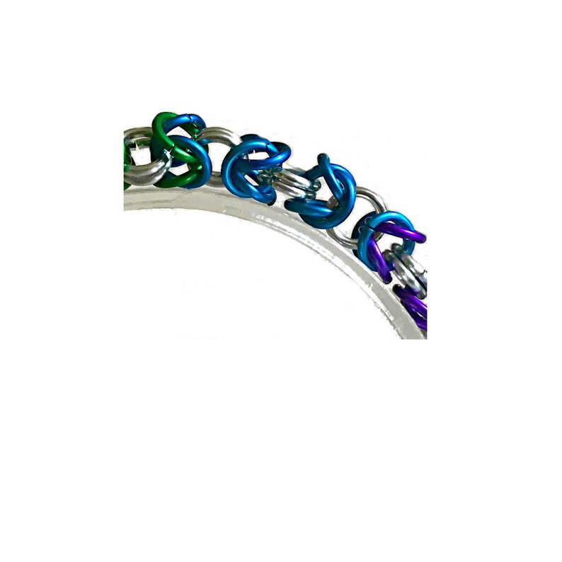 Pride Gift Rainbow Chainmail Jewellery Making Kit Byzantine Chainmail