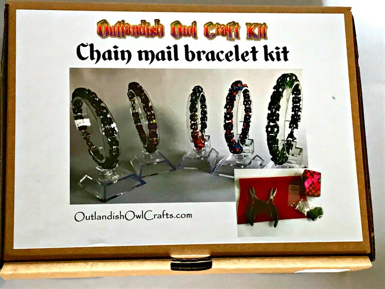 Pride Gift Rainbow Chainmail Jewellery Making Kit Byzantine Chainmail