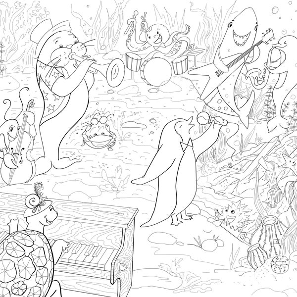 Hidden Pictures Coloring Pages - Etsy