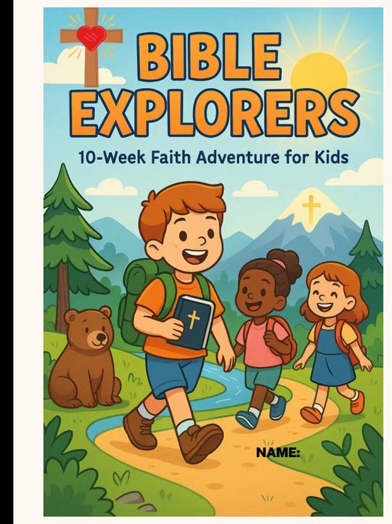 10-week Faith Adventure for Kids Printable Bible Study Workbook: - Etsy