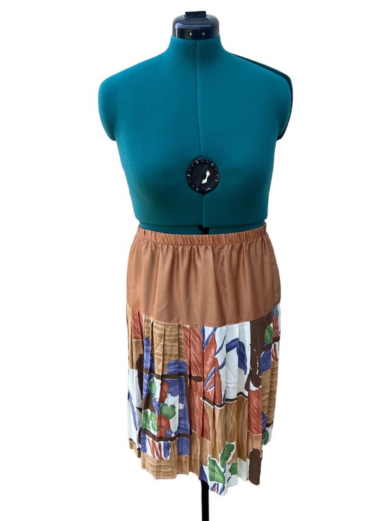 1970’s Patterned Pleated Skirt - image 2