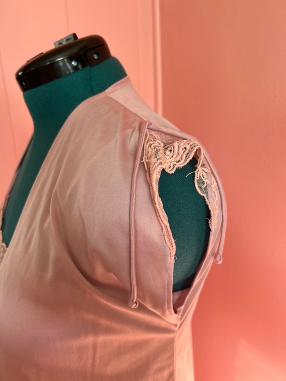Vintage Baby Pink Negligee Set With Peignoir Size… - image 4