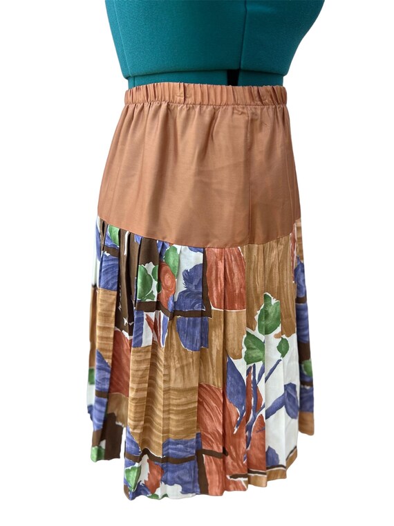 1970’s Patterned Pleated Skirt - image 3