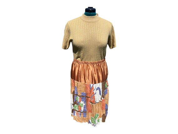 1970’s Patterned Pleated Skirt - image 1
