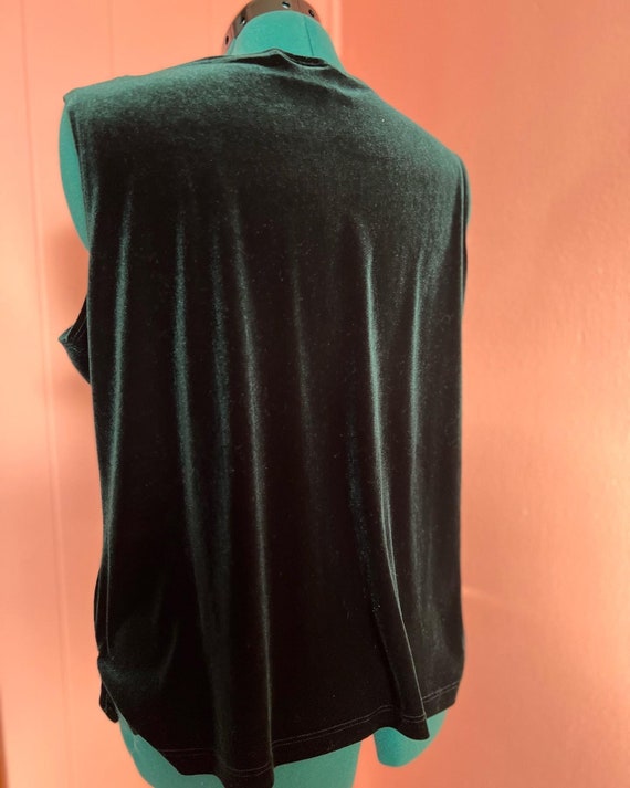 Vintage Notations Clothing Co. Forest Green Velve… - image 2