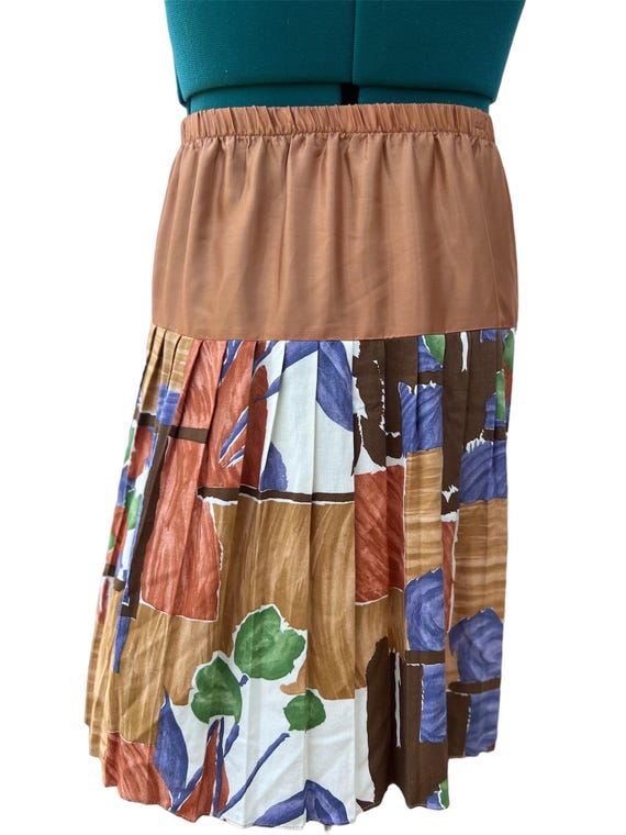 1970’s Patterned Pleated Skirt - image 4