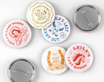 Custom Wedding Bachelorette Logo Badge Button Pin, Bridal Shower, Wedding Favors, Party Gifts, Hen Party, Gal Pals, Button Pins, Team Bride