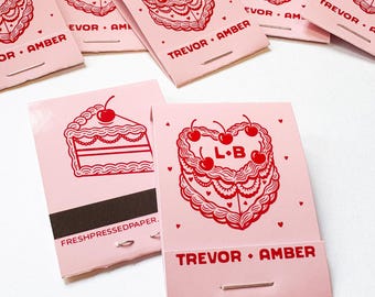 Custom Matchbooks, Wedding Favors, Printed Design, Not a Sticker, Personalized Made-to-Order Matches, The Perfect Match, Party, Shower Favor