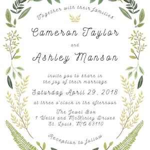 Printable Rustic Wedding Invitation, Rustic Wedding Invitations, Rustic ...