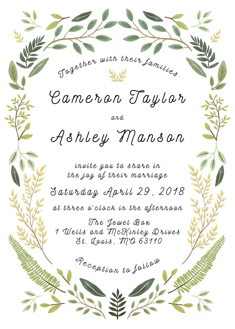 Printable Rustic Wedding Invitation, Rustic Wedding Invitations, Rustic ...