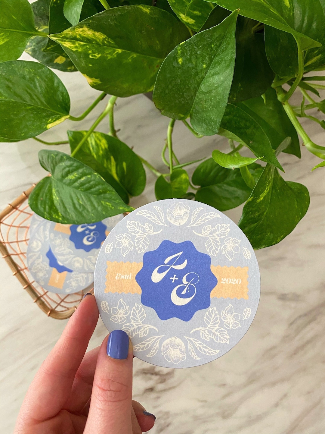 Custom Drink Coaster and Design, SHIPS FREE! Wedding Coasters, Wedding ...
