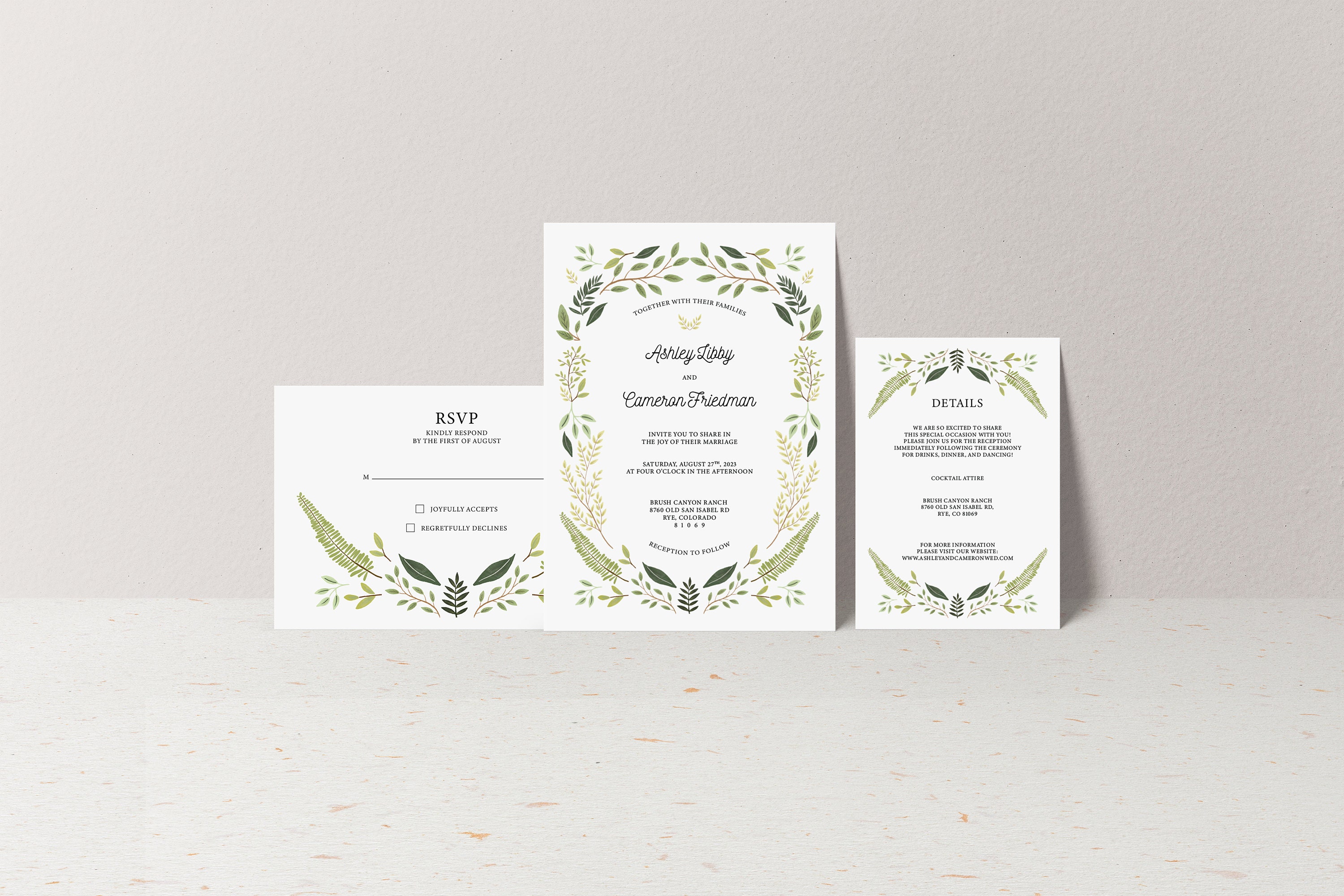 Printable Rustic Wedding Invitation Suite, Rustic Wedding Invites, Wedding Digital Download Kit ...