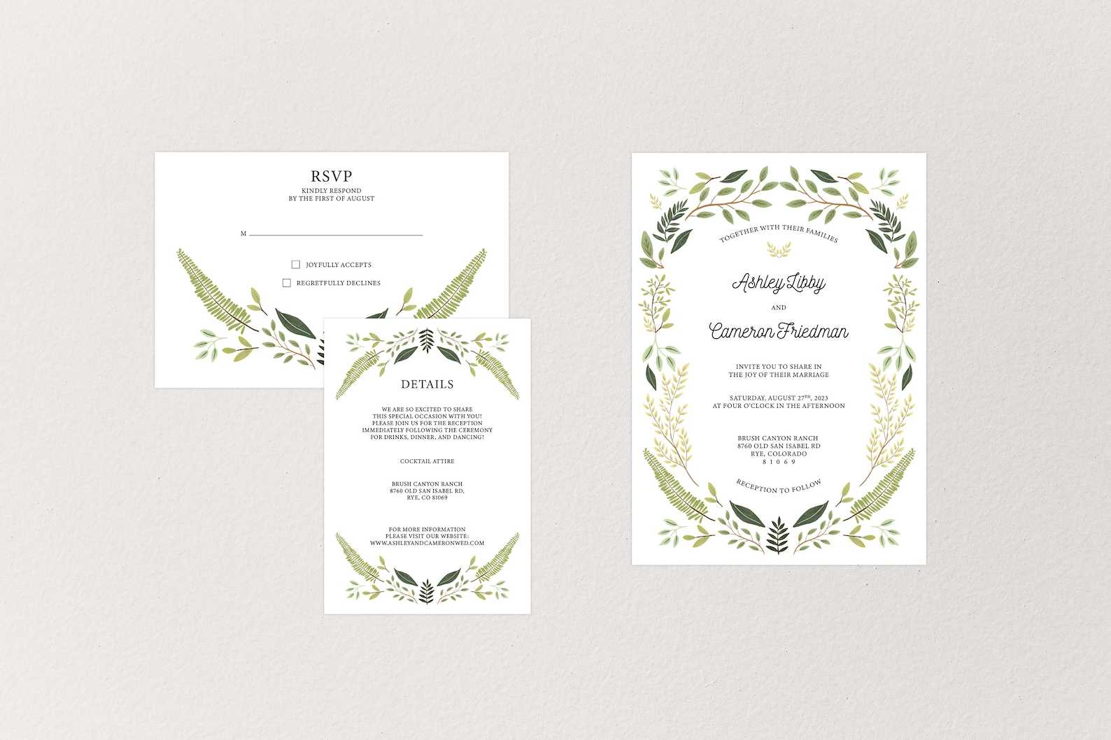 Printable Rustic Wedding Invitation Suite, Rustic Wedding Invites ...