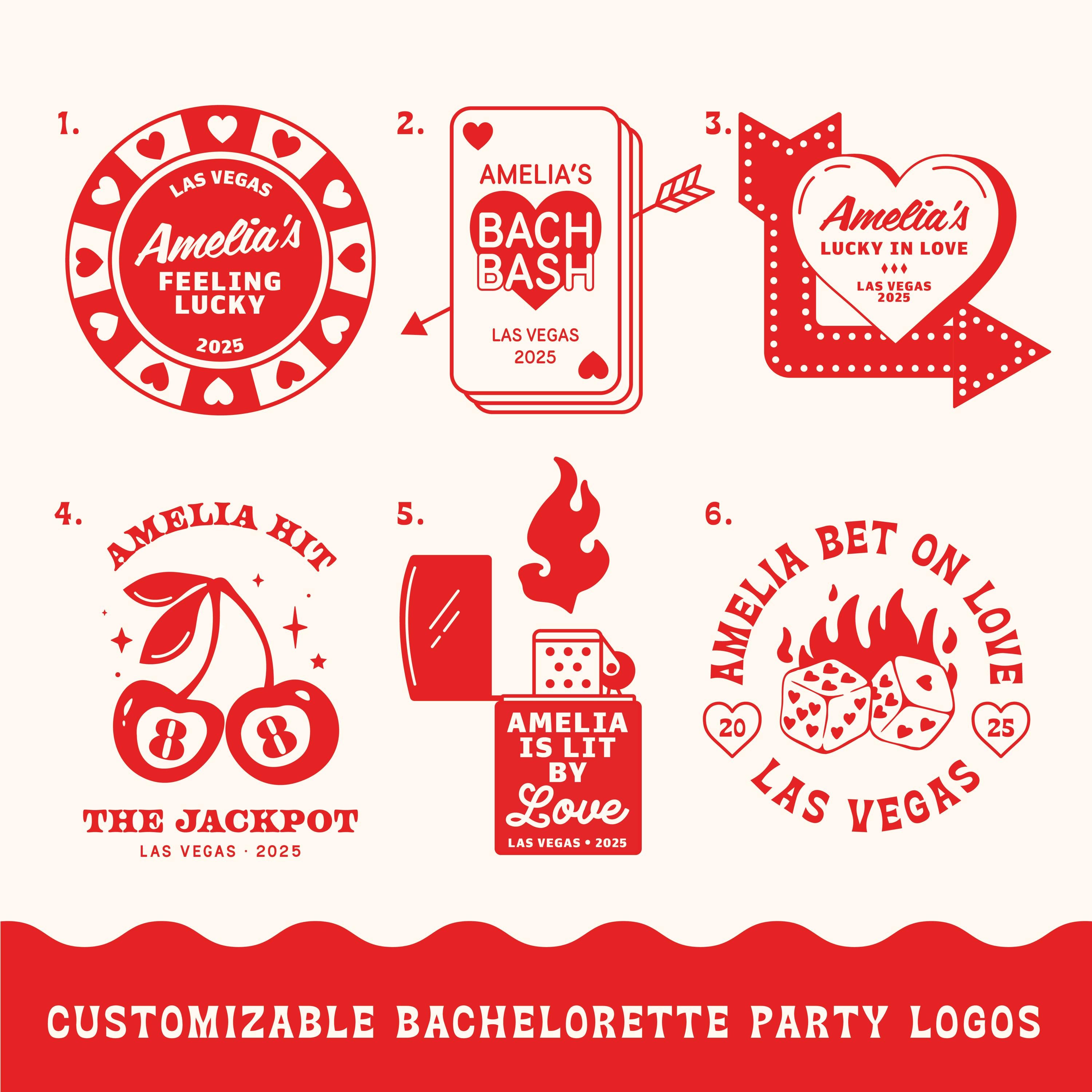 Partz Logos Custom Las Vegas Bachelorette Logo, Bridal Party Logos, SVG Designs ...
