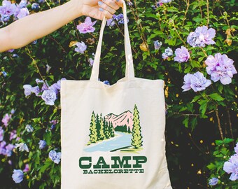 Welcome Tote Bag, Bridal Party Totes, Camp Bachelorette Bags, Wedding Party Gifts, Thank You Bags, Custom Wedding Logo, Bridesmaid Gift Bag