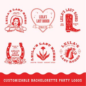 Benutzerdefiniertes Bachelorette Logo, Brautparty-Logos, SVG-Designs, Western-Hochzeit, Bach Bash, Las Vegas Getaway, Last Rodeo, Texas, Arizona, Nevada