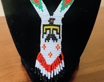GUY GIFT  Native American Custom 24" Thunderbird Beaded Necklace Nearly 50 Years old in Perfect Condition