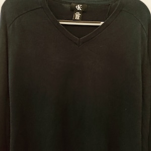 That &#39;80s Sweater Vintage 2x Calvin Klein Midnight Blue 100% Fine Cotton Pullover
