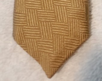 Big & Tall Silk Tie  Bill Blass NEO Extra Long Gold Necktie