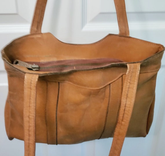 Leather Custom-Made HandBag Vintage Mexican Craft… - image 3