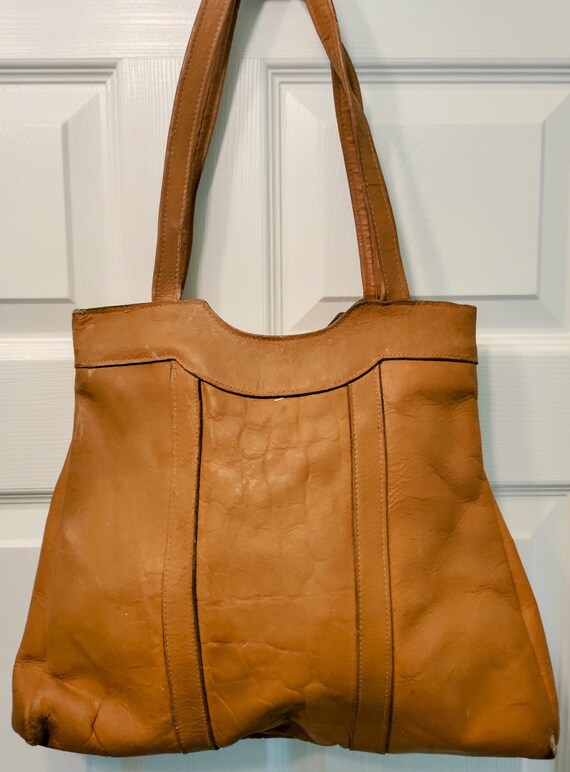 Leather Custom-Made HandBag Vintage Mexican Craft… - image 2