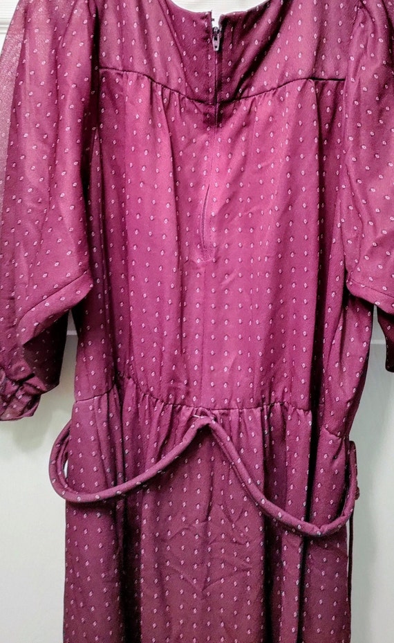 Full Length Soft and Silky Vintage Plum-Colored D… - image 5