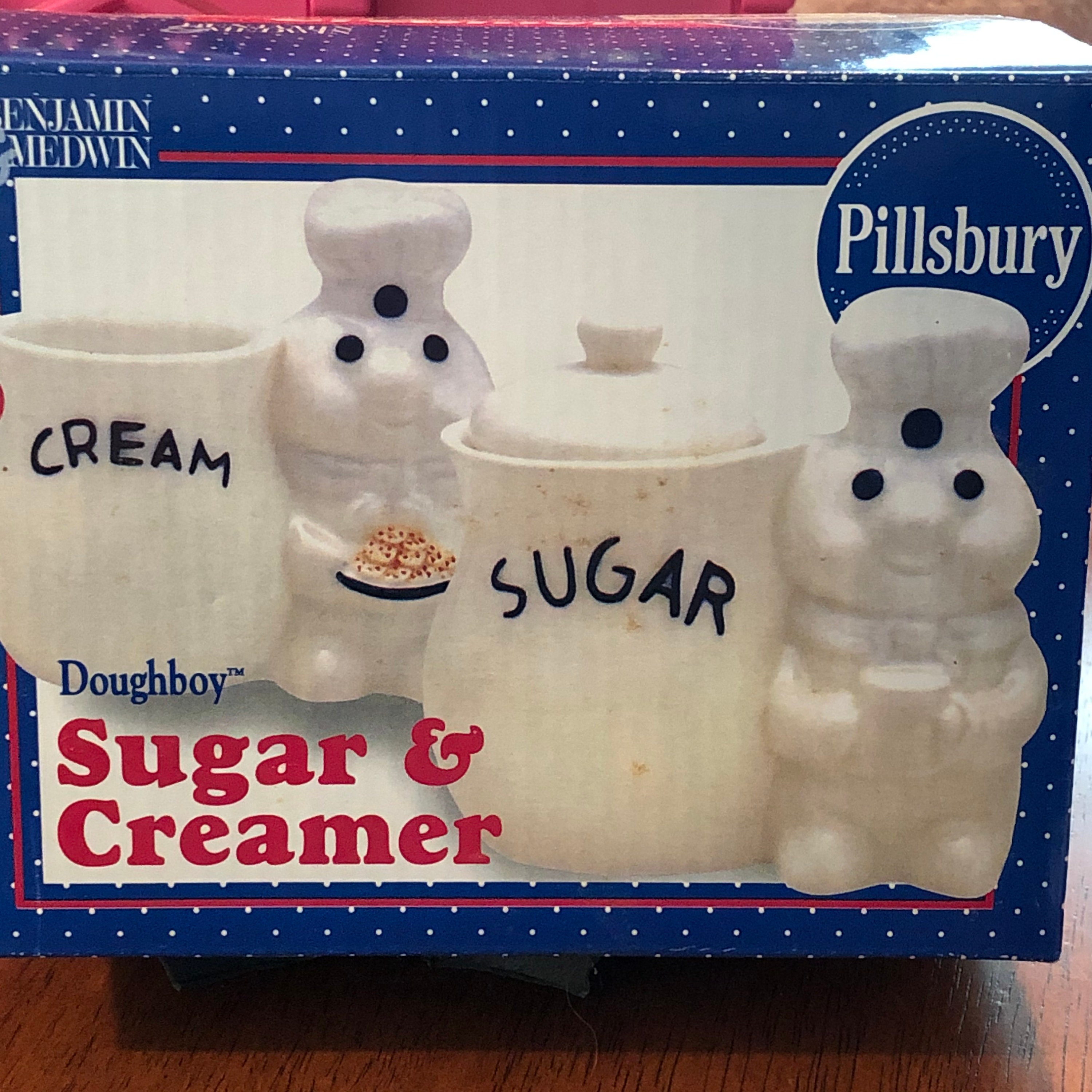 Pillsbury Poppin Fresh Vintage Sugar and Creamer Set With Box - Etsy