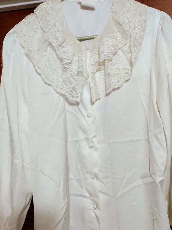 MOM'S TOPS!  Beautiful Rich Ivory Blouse by Cos C… - image 1