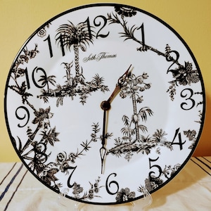 Seth Thomas "Oasis" Plate Wall Clock  Unique Vintage Porcelain Has No chips, Cracks or Crazing