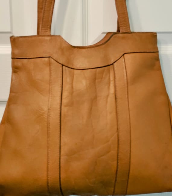 Leather Custom-Made HandBag Vintage Mexican Craft… - image 1