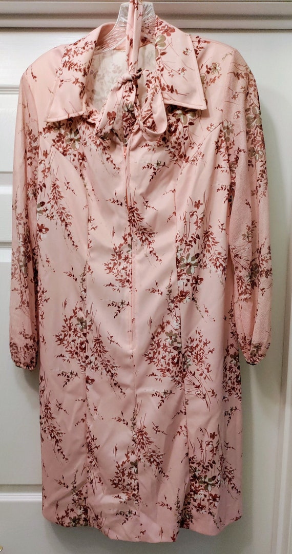 Nour Girls Vintage Style Peach High Neck Dress