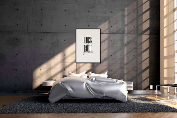 Rock And Roll Girl Poster Above Bed Decor Home Decor Bedroom Decor Gift For Her Quote Prints Teen Room Decor Girls Room Decor