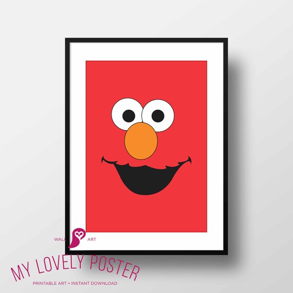 Sesame Street Poster Elmo Children S Tv Series Playroom Decor Kids Room Decor Kids Wall Art Home Decor Boy Bedroom Decor