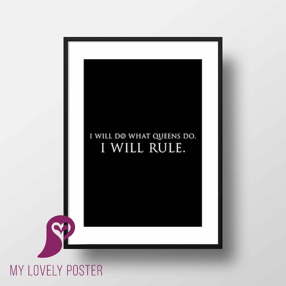 Spiel Der Throne Poster Daenerys Targaryen Khaleesi Zitat Etsy