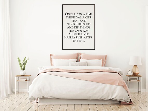 Once Upon A Time Poster Above Bed Decor Home Decor Etsy